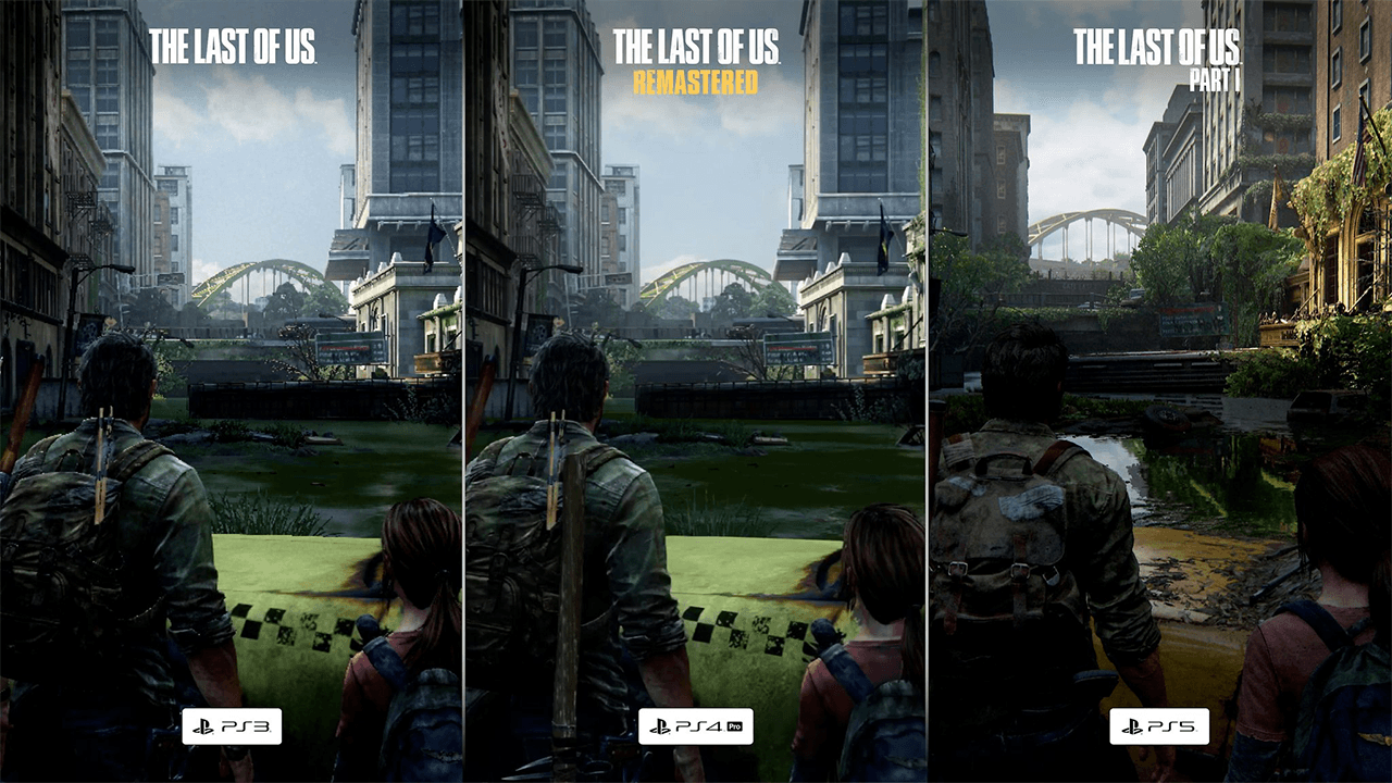 Comparing TLOU 1 on PS3, PS4 & PS5